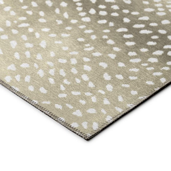 Safari Beige 5 ft. x 7 ft. 6 in. Indoor/Outdoor Washable Indoor/Outdoor Washable Rug