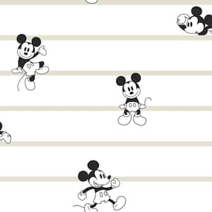 56 sq. ft. Disney Mickey Mouse Stripe Wallpaper