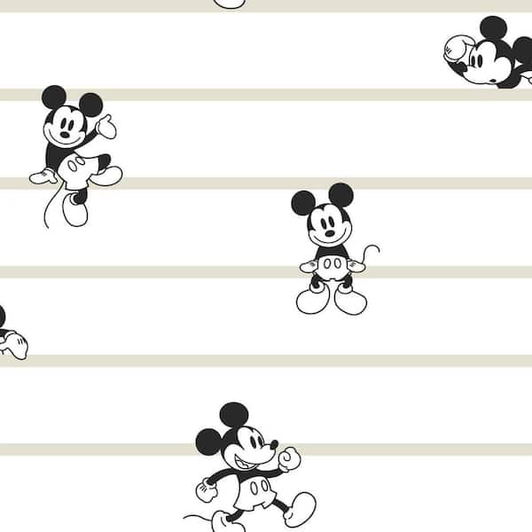 York Wallcoverings 56 sq. ft. Disney Mickey Mouse Stripe Wallpaper