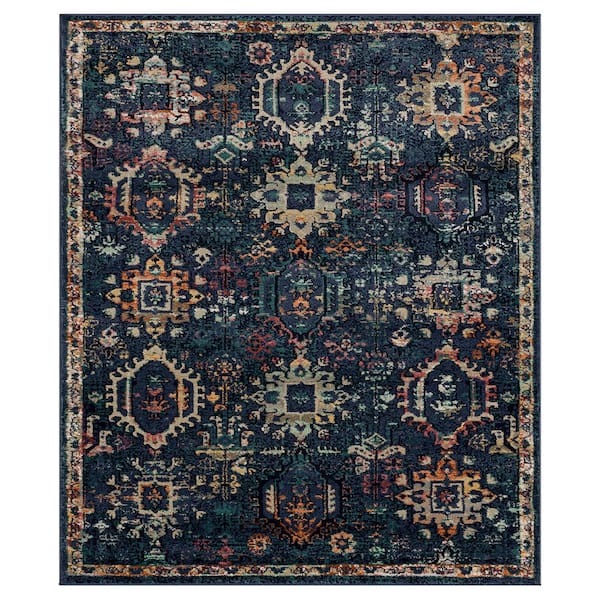 Home Decorators Collection Medallion Blue 10 ft. x 13 ft. Indoor Area Rug