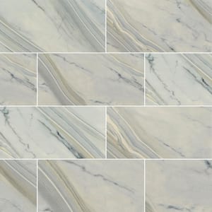 Pismo Dune Beige 16 in. x 32 in. Polished Porcelain Stone Look Floor and Wall Tile (14.2 sq. ft./Case)
