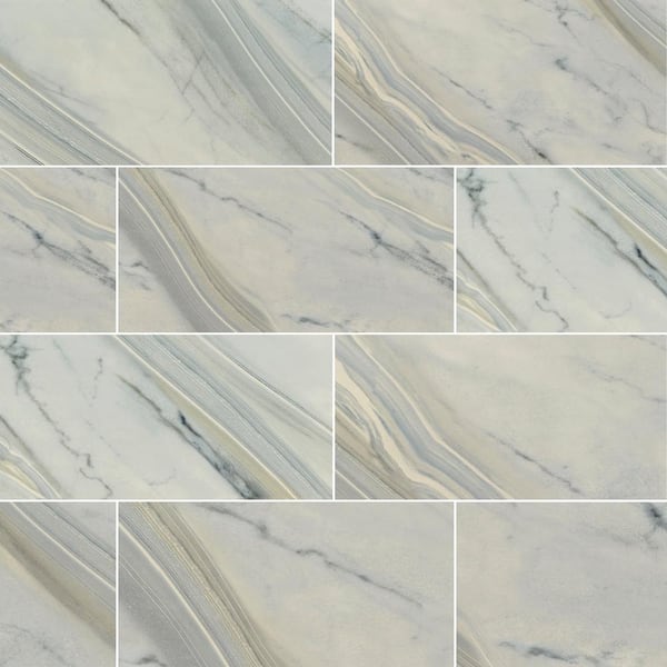 MSI Pismo Dune Beige 16 in. x 32 in. Polished Porcelain Stone Look Floor and Wall Tile (14.2 sq. ft./Case)