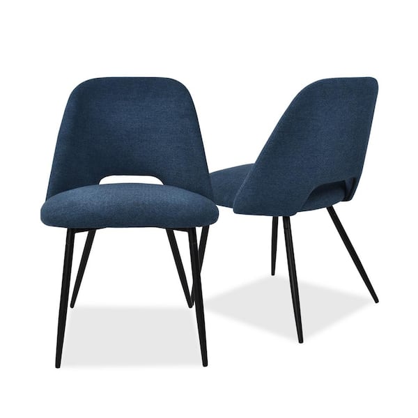 LAOTIES Edwin Blue Upholstered Side Chair(Set of 2)