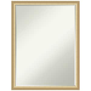 Florence Gold 19.75 in. x 25.75 in. Petite Bevel Casual Rectangle Framed Bathroom Wall Mirror in Gold