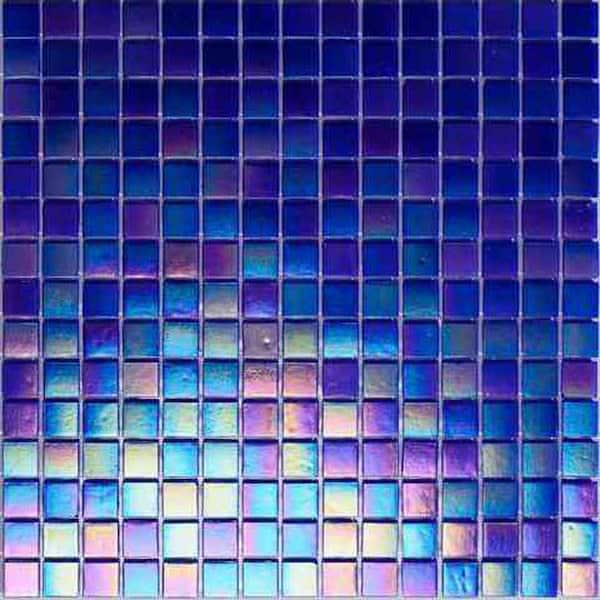 Apollo Tile Nacreous 12 in. x 12 in. Glossy Royal Blue Glass Mosaic Wall and Floor Tile (20 sq. ft./case) (20-pack)