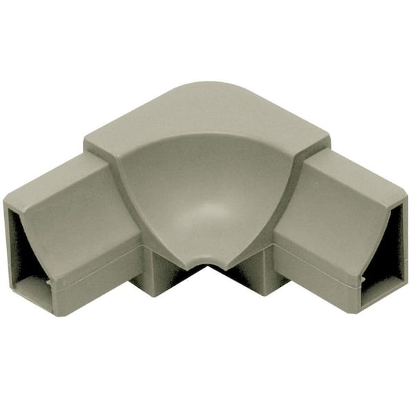 Schluter Dilex-HK Grey 1 in. x 2 in. PVC 3-Way Inside Corner