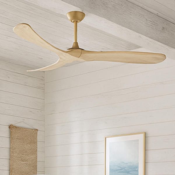 Swell 5 ft. Indoor/Outdoor Heritage Brass Ceiling Fan with Remote Control