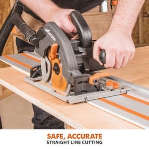 55 in. Circular Saw Track with Clamps, Glide Strips and Carry Bag
