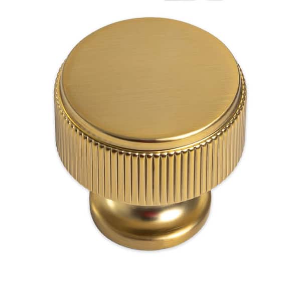 Lovett 1-1/8 in. (29mm) Brushed Gold Cabinet Round Knob