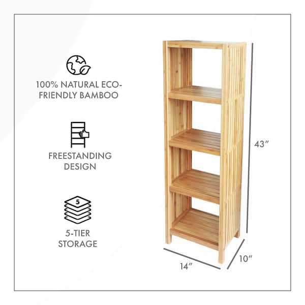 TOILETTREE Deluxe 14 in. x 10 in. x 43 in. Freestanding Bathroom