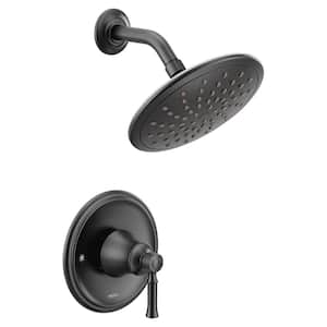 Dartmoor Posi-Temp Rain Shower 1-Handle Shower Only Faucet Trim Kit in Matte Black (Valve Not Included)