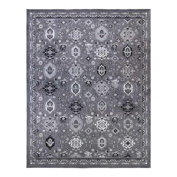Carmen Salem Gray 5 ft. x 7 ft. Traditional Indoor Area Rug