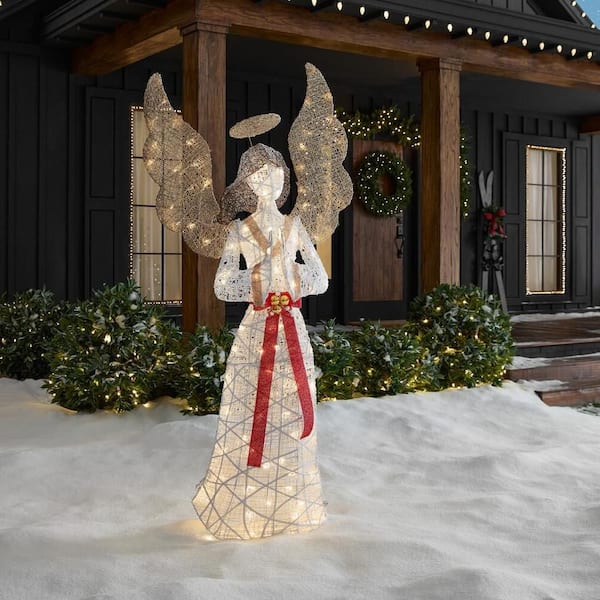 6 ft. Polar Wishes LED Angel Holiday Yard Decoration Y46