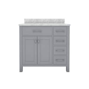 Home Decorators Collection Merryfield 31 in. W x 22 in. D x 35 in. H Single  Sink Freestanding Bath Vanity in Antigua Green with Carrara Marble Top  19112-VS31-AG - The Home Depot