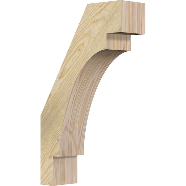Ekena Millwork 4"W x 12"D x 20"H Merced Rough Sawn Knee Brace, Douglas Fir