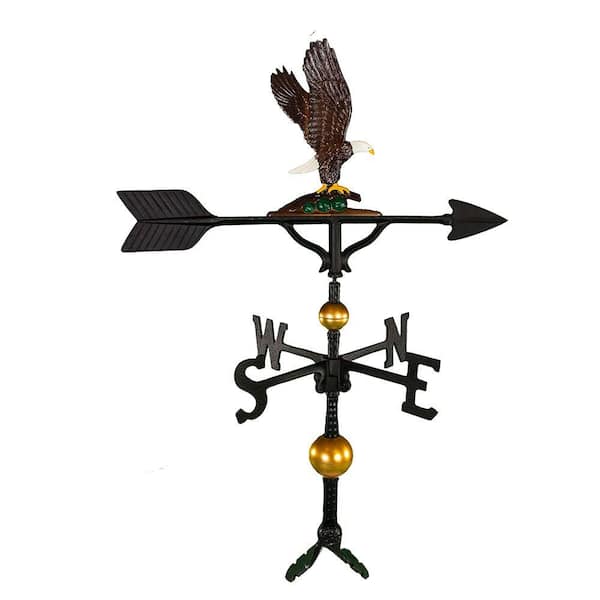 Montague Metal Products 32 in. Deluxe Black Eagle Weathervane
