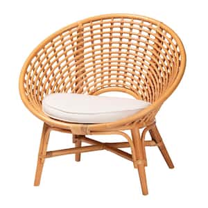 Aerin Light Honey Rattan Accent Side Chair