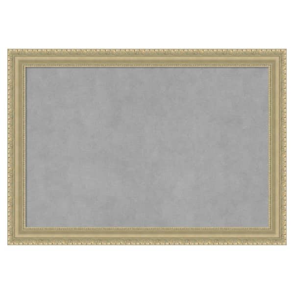 Amanti Art Champagne Teardrop 27 in. x 19 in. Framed Magnetic Board