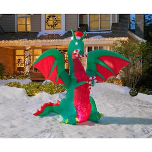 9 ft Christmas Dragon Holiday Inflatable