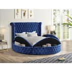 Blue round deals bed