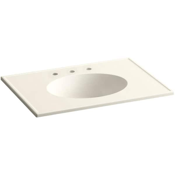 KOHLER Ceramic/Impressions 31 in. Vitreous China Vanity Top with Basin in Biscuit Impressions