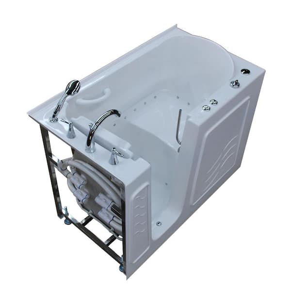 Universal Tubs Nova Heated 4.5 ft. Walk-In Air Jetted Tub in White with Chrome Trim