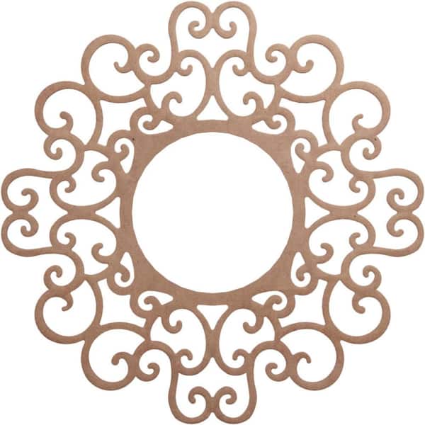 Ekena Millwork 0.375 in. x 36 in. x 36 in. Wood Medallion Moulding