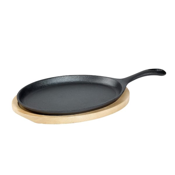 Healthy Choices Cast Iron Skillet, 10.5 with Detachable Wooden Handle,  Iron Skillet for Camping, Small Cast Iron Pan, Dishwasher Safe, Indoor and