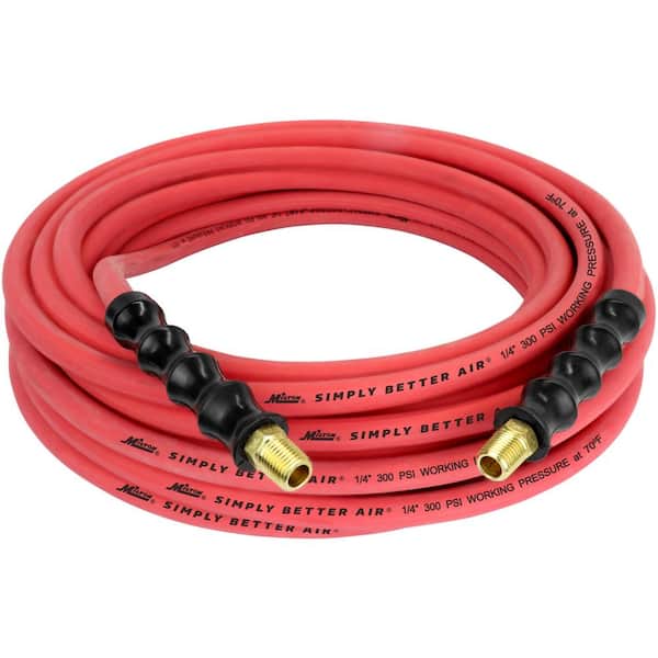 USA Made Continental Rubber 1/4 Inch 5 Foot Pigtail Air Hose Whip Oil Resistant 
