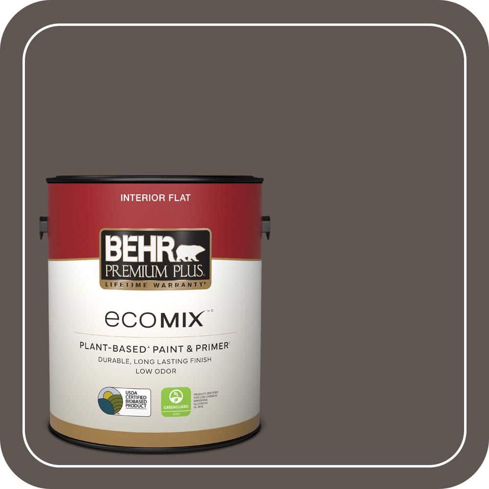 1 gal. #N140-7 Timber Brown Flat EcoMix Plant-Based Interior Paint & Primer price history on PriceWatchPro