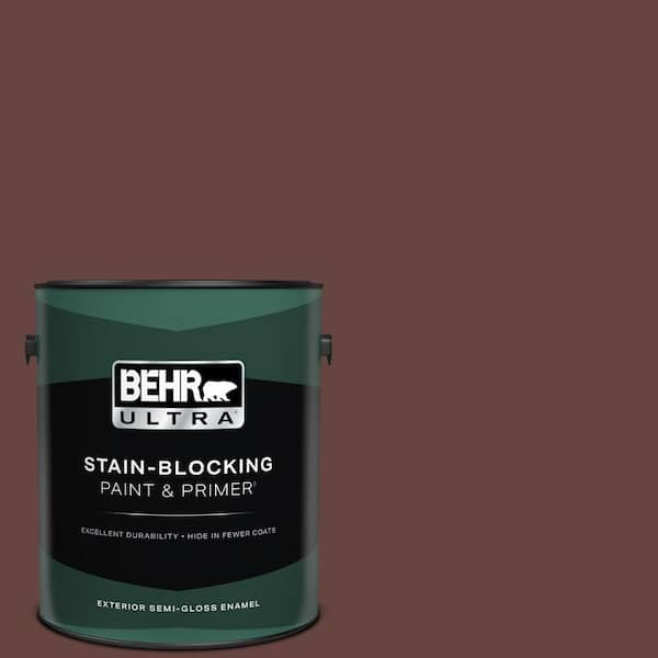 BEHR ULTRA 1 gal. #S-G-730 Tawny Port Semi-Gloss Enamel Exterior Paint & Primer