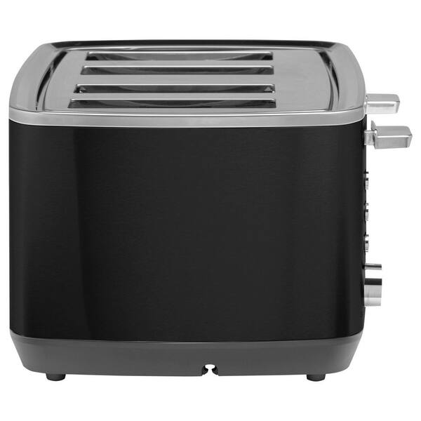 GE 4-Slice 1500 watt Black Toaster with 7 Shade Settings
