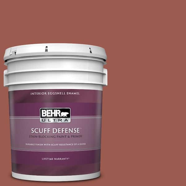 BEHR ULTRA 5 gal. #ICC-106 Spicy Cayenne Extra Durable Eggshell Enamel Interior Paint & Primer