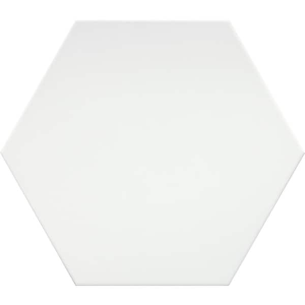 EMSER TILE Rhythm White 11.22 in. x 12.95 in. Matte Stone Look Porcelain Floor and Wall Tile (10.752 sq. ft./Case)