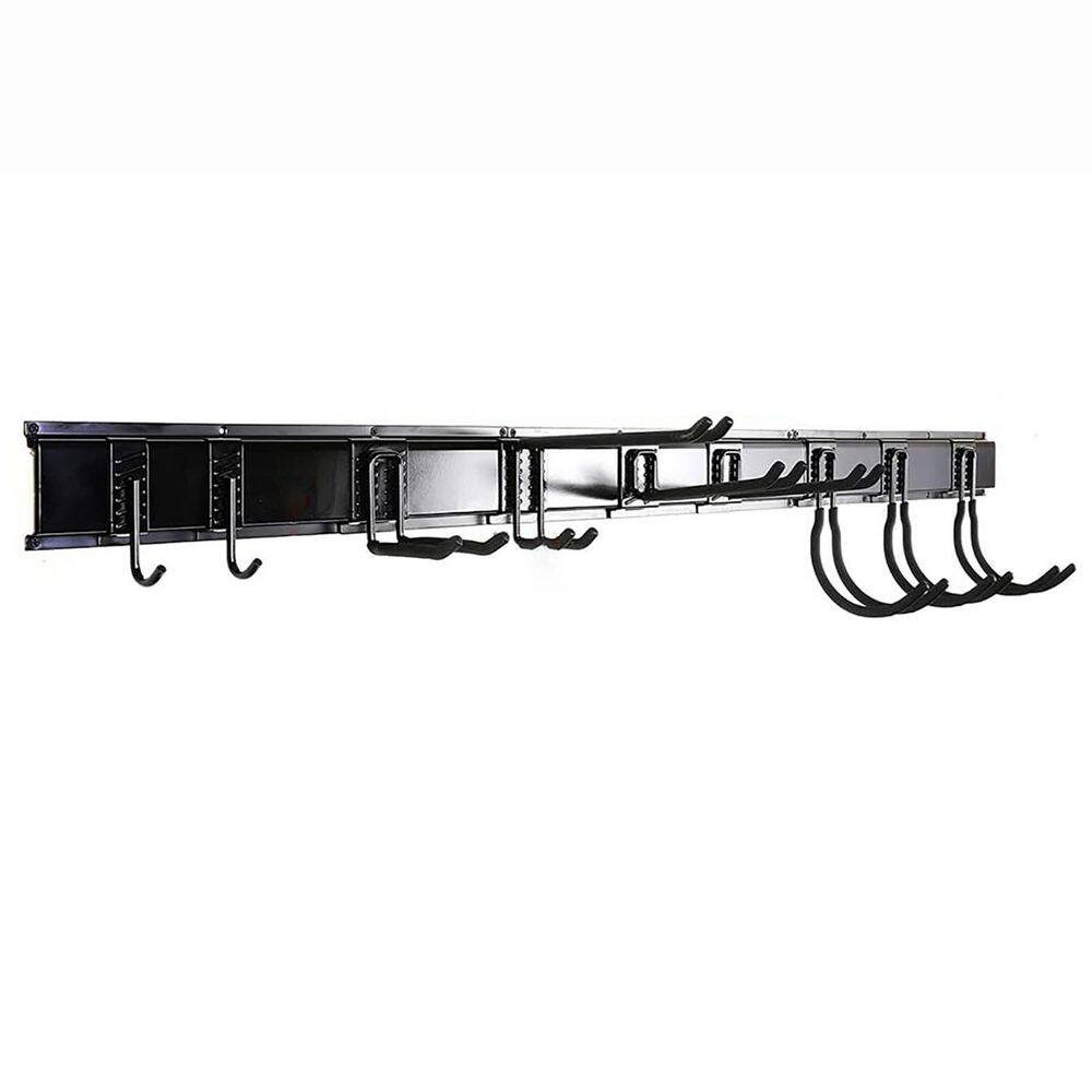 64 in. Steel Adjustable Wall Rack with 13 pcs Hooks, Powder-Coated Finish, Multi-Purpose Garage Storage System price history on PriceWatchPro
