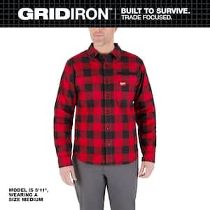 Men's Medium Red GRIDIRON Flannel Shirt