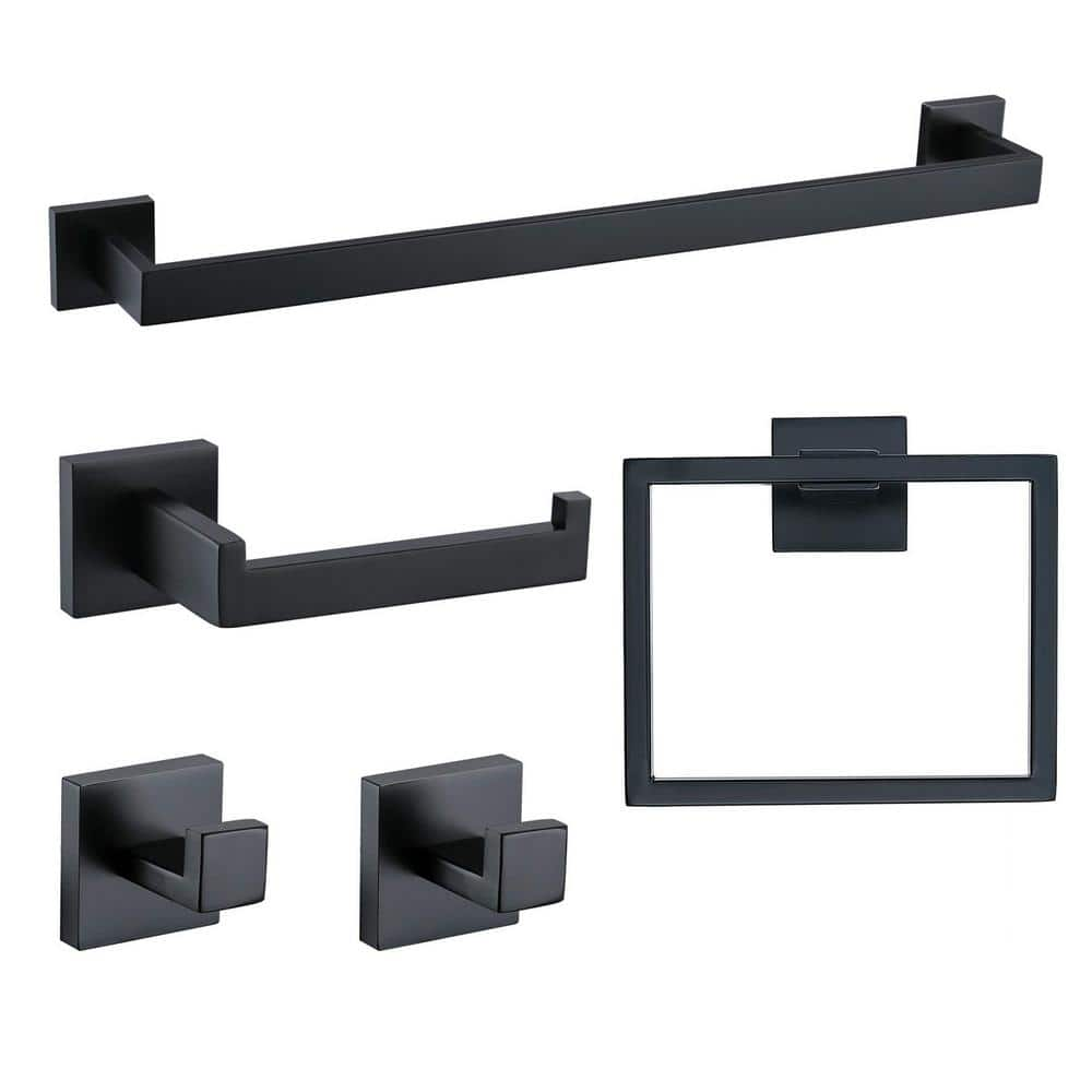 Cesicia Highquality Wall Mounted 5 Piece Bath Hardware Set with