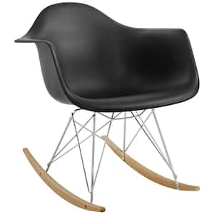 Rocker Black Plastic Lounge Chair