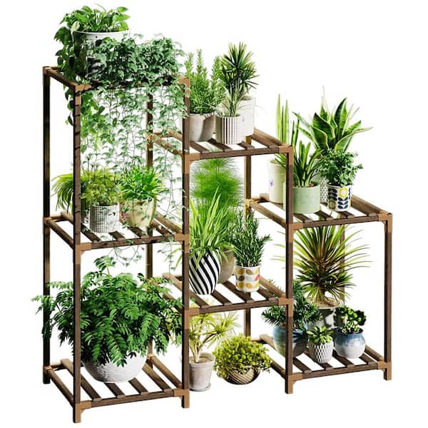 FAWEY TRED INC Plant Stand Indoor Plant Stands Wood Outdoor Tiered Plant Shelf for Multiple Plants