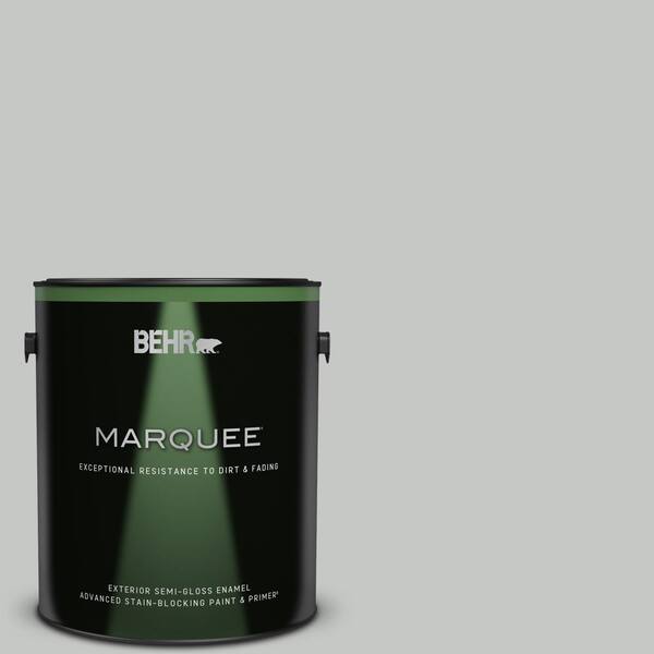 BEHR MARQUEE 1 gal. #BNC-07 Frosted Silver Semi-Gloss Enamel Exterior Paint & Primer