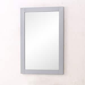 32 in. H x 22 in. W Medium Grey Modern Irregular Frame Shape Vanity Mirror