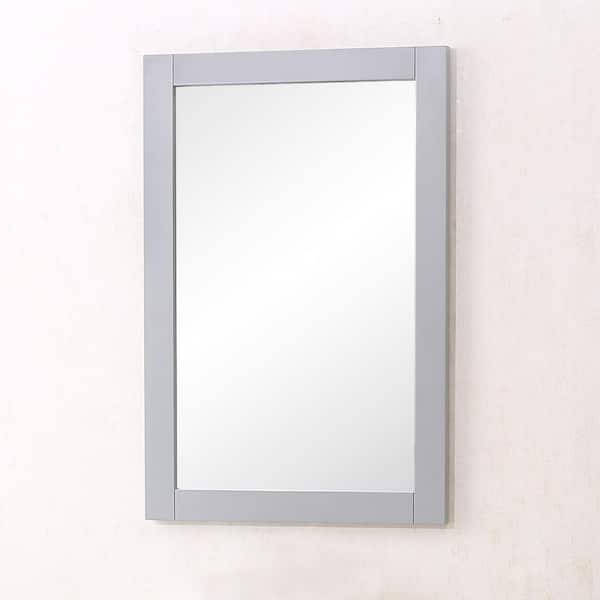 Unbranded 32 in. H x 22 in. W Medium Grey Modern Irregular Frame Shape Vanity Mirror