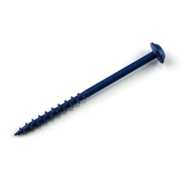 Kreg #8 x 2-1/2 in. Square Blue Ceramic Plated Steel Washer Head Pocket Hole Screws (50-Pack)
