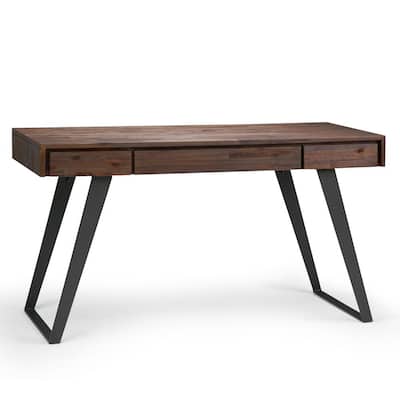 Study Table Furniture in Distressed Grey with 2 Drawerss Workstation Writing Table SIMPLIHOME Erina SOLID WOOD and Metal Modern Industrial 60 inch Wide Home Office Desk Study Table Furniture in Distressed Grey with 2 Drawerss Workstation Writing Table SIMPLIHOME Erina SOLID WOOD and Metal Modern Industrial 60 inch Wide Home Office Desk