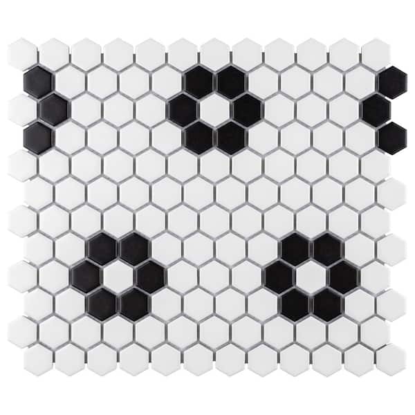 Merola Tile Metro Hex Matte White With, Home Depot White Hexagon Floor Tile