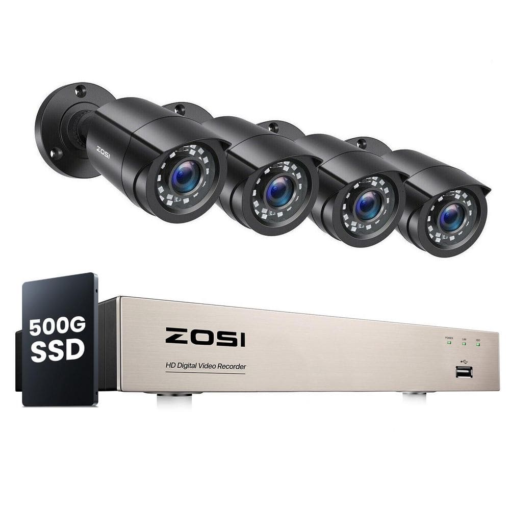 3K Lite 8-Channel Security Camera System with AI Human Vehicle Detection, 4X 1920TVL 1080P Outdoor Cameras, 500GB HDD price history on PriceWatchPro