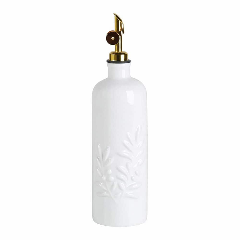 18 oz White Ceramic Oil Dispenser with Gravity Spout for Olive Oil, Vinegar and Soy Sauce price history on PriceWatchPro