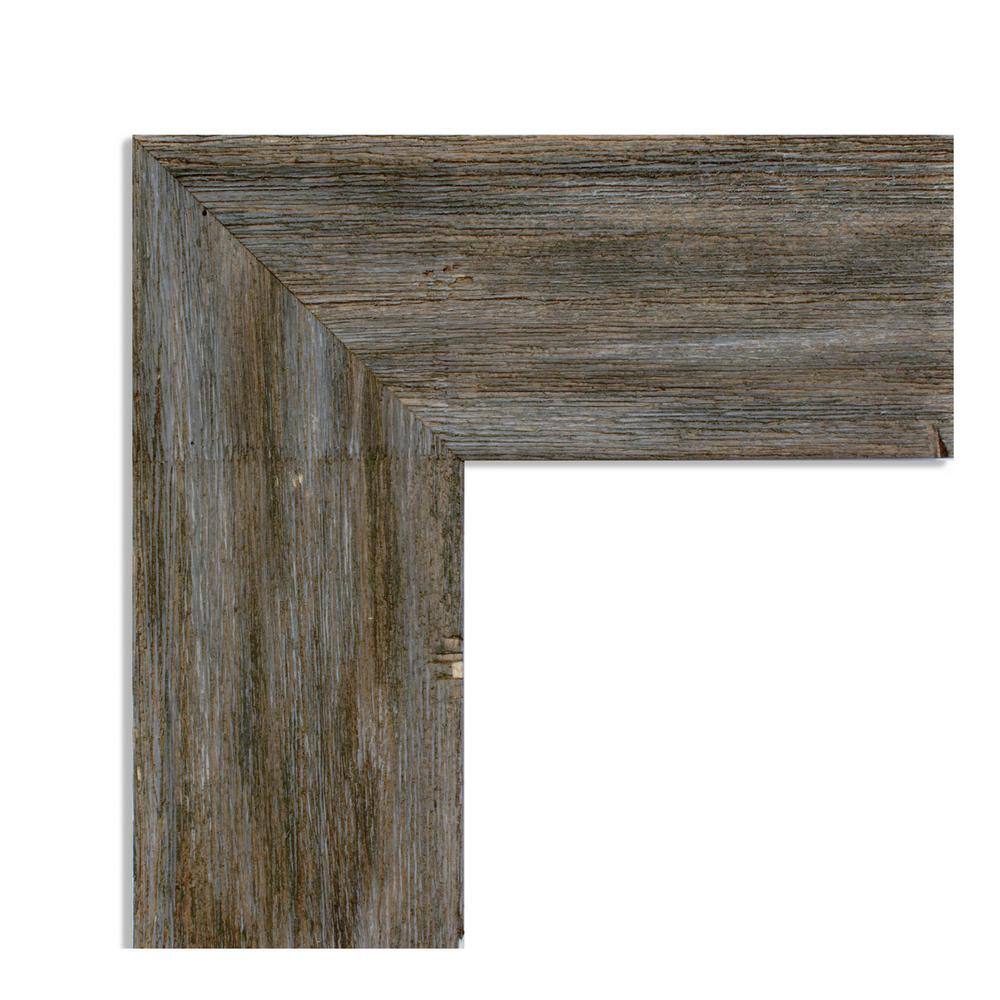 Fencepost Brown 31" x 25" Beveled Wood Framed Wall Mirror