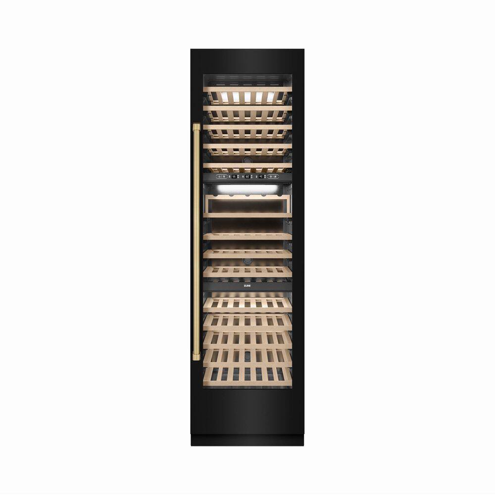 Autograph Edition 24 in. Triple Zone 100-Bottle Column Wine Cooler in Black Stainless with Champagne Bronze Accents price history on PriceWatchPro