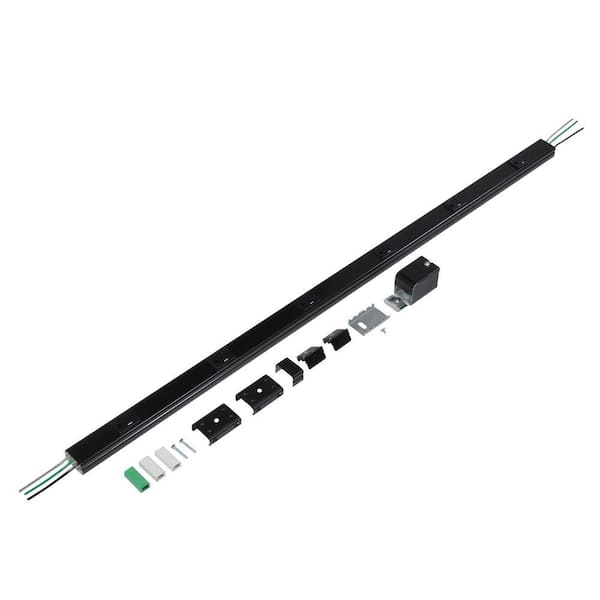 Wiremold Plugmold 3 ft. 6-Outlet Hardwire Electric Power Strip with Tamper Resistant Receptacles, Black